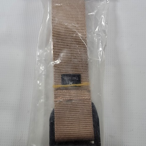 TRU-SPEC Desert Tan Medium 24-7 Series Nylon Webbing Range Belt Metal Buckle New - Picture 3 of 6