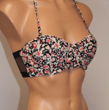 NWT VOLCOM Swimsuit Bikini Push Up Bra Top Size XS Bandeau Straps