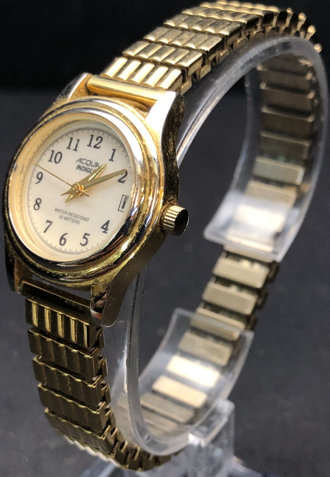 Vintage Acqua Indiglo WR30M Women’s Analog Watch - May Require Battery or Repair