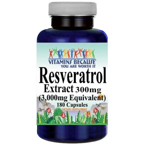 Resveratrol Extrakt 3000mg 180 Kapseln Maximale Stärke Hergestellt in den USA Antioxidans - Bild 1 von 2