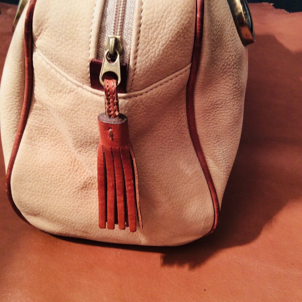 Bolsa satchel vintage de camurça Ghurka couro briado alça dupla - Imagem 4 de 4