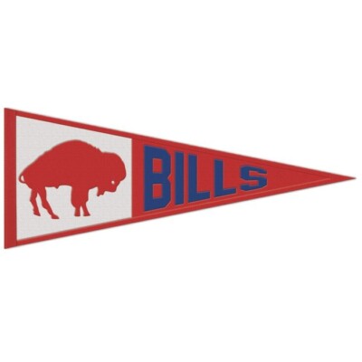 Buffalo Bills Throwback NFL Embroidered Wool 13'' X 32'' Pennant