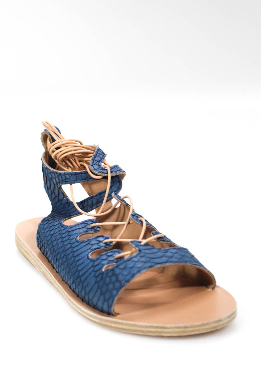 Ancient Greek Sandals Womens Strappy Antigone Sandals Russian bluee Size 39 9 Ancient Ancient Ancient Greek Sandals Womens Strappy Antigone Sandals Russian bluee Size 39 9 3c5f9d