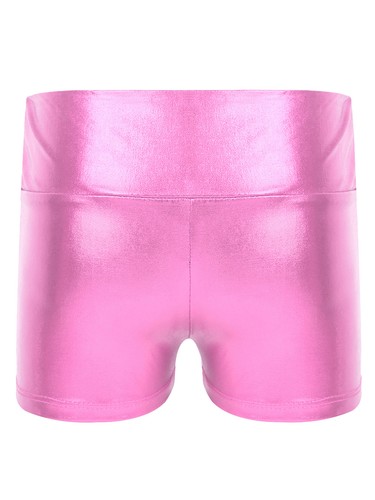 Kinder Mädchen Tanzshorts glänzende Hose Ballett Boyshort hohe Taille Hot Pant Fitnessstudio - Bild 93 von 120