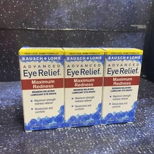 3X Bausch + Lomb Advanced Eye Relief Redness Eye Drops - 0.5 Fl Oz Each
