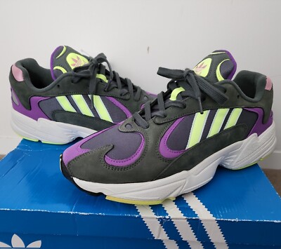 Rare Suede Adidas Yung purple 10 green gray yellow white zx