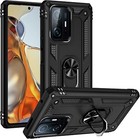 COVER PER XIAOMI 11T PRO CUSTODIA ANTIURTO RIGIDA MAGNETICA ARMOR RING NERA