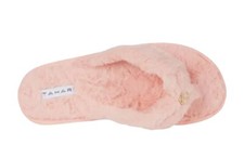 NEW Tahari Selen Pink Faux Fur Soft Slippers Womens Size 10M