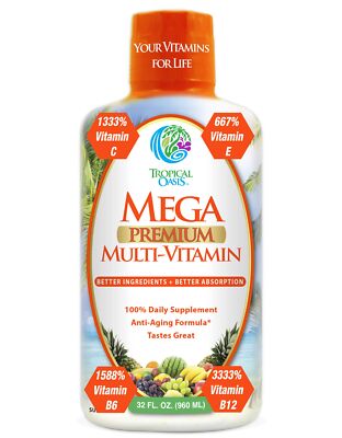 Mega Premium Liquid Multivitamin | Natural Immune Support Vitamin w/ 1333% Vi...