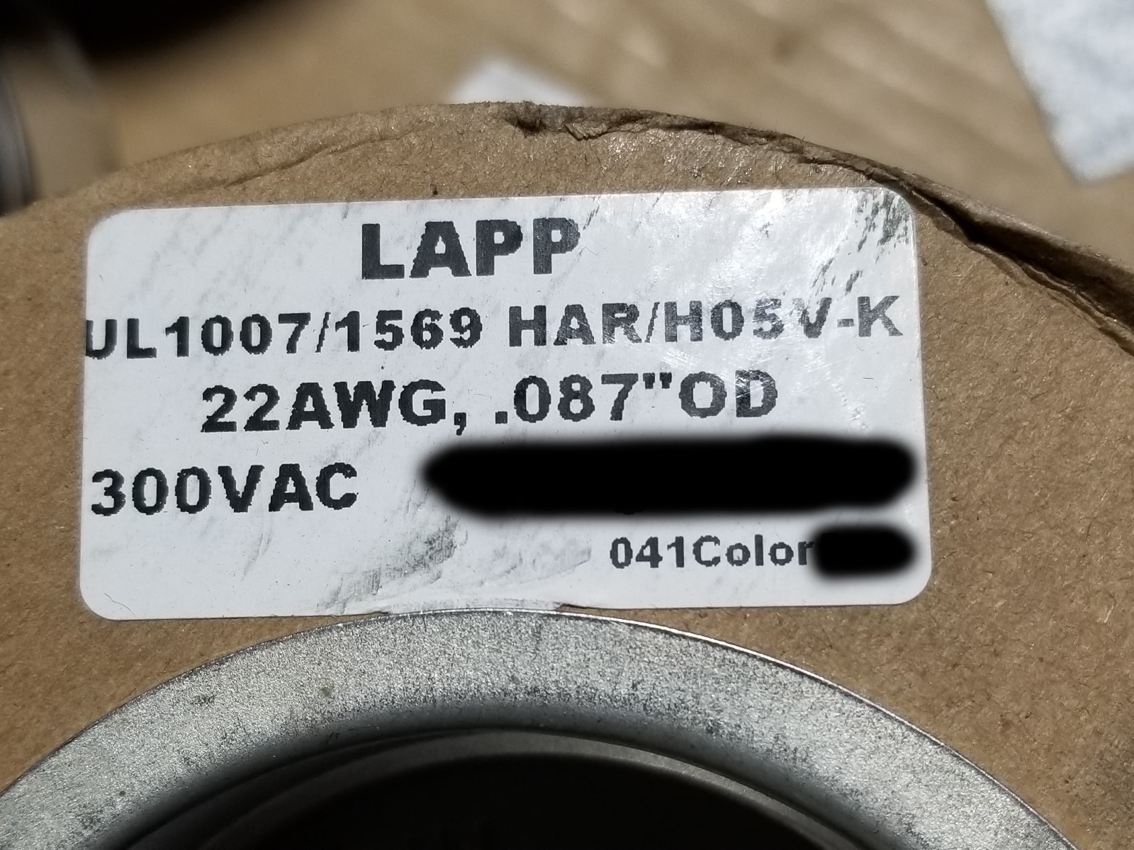 Lapp Kabel 4180401 22awg HAR H05VK UL1007 MultiStandard Wire Black