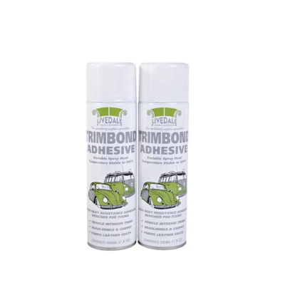 2x COLLA SPRAY ALTA TEMPERATURA TRIM ADESIVO TRIMBOND PER HEADLINER E FINITURE AUTO