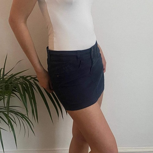 Calliope Minirock - 30W UK 10 Navy Baumwolle
