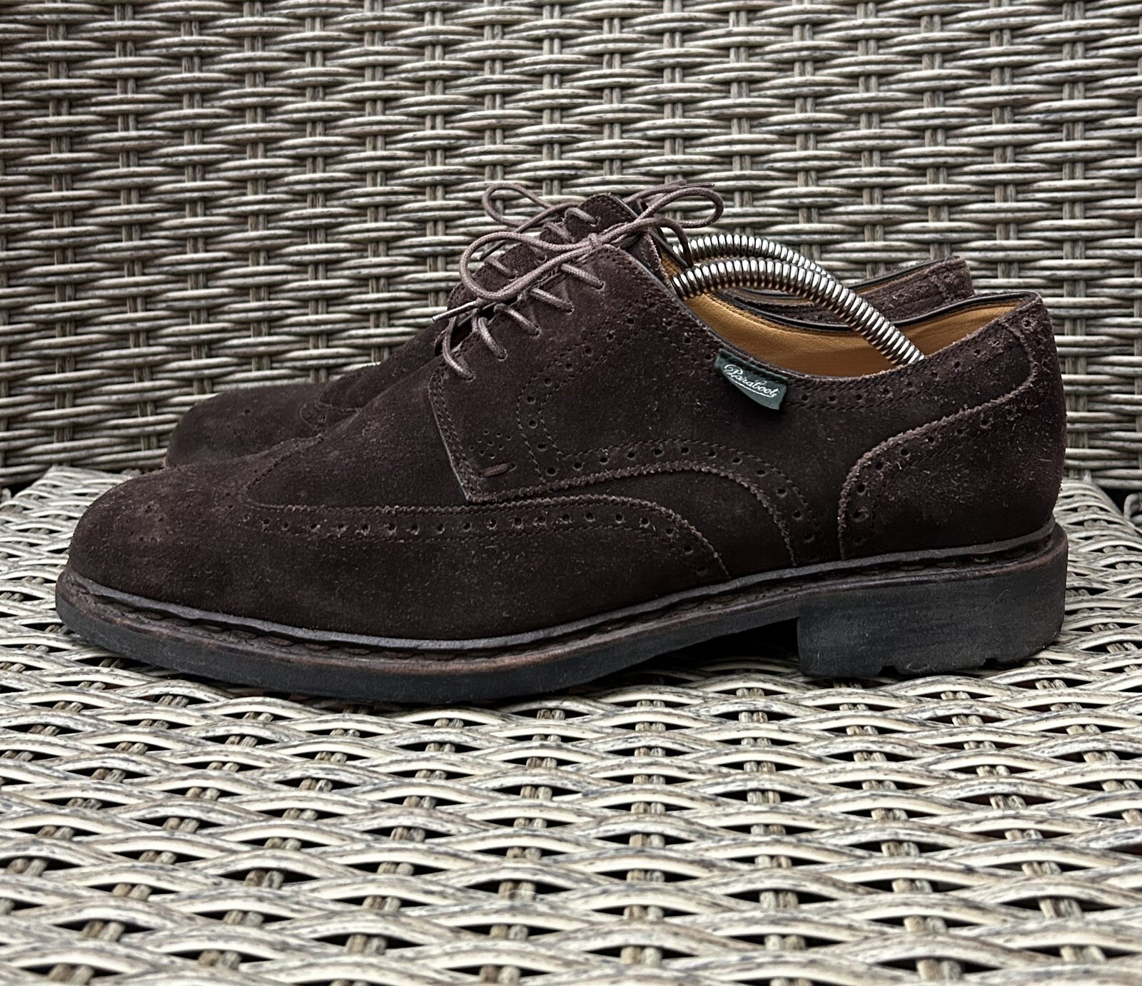 SAOLA Paraboot Andersen Galaxy Noir Derby scamosciato a coda di rondine in velluto Congo taglia 8 1 2