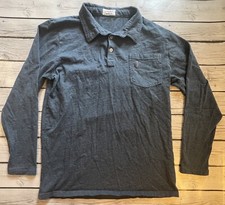 Johnnie-O Pocket Polo Blue Shirt Men  s Long Sleeve Casual Golf Size M Medium