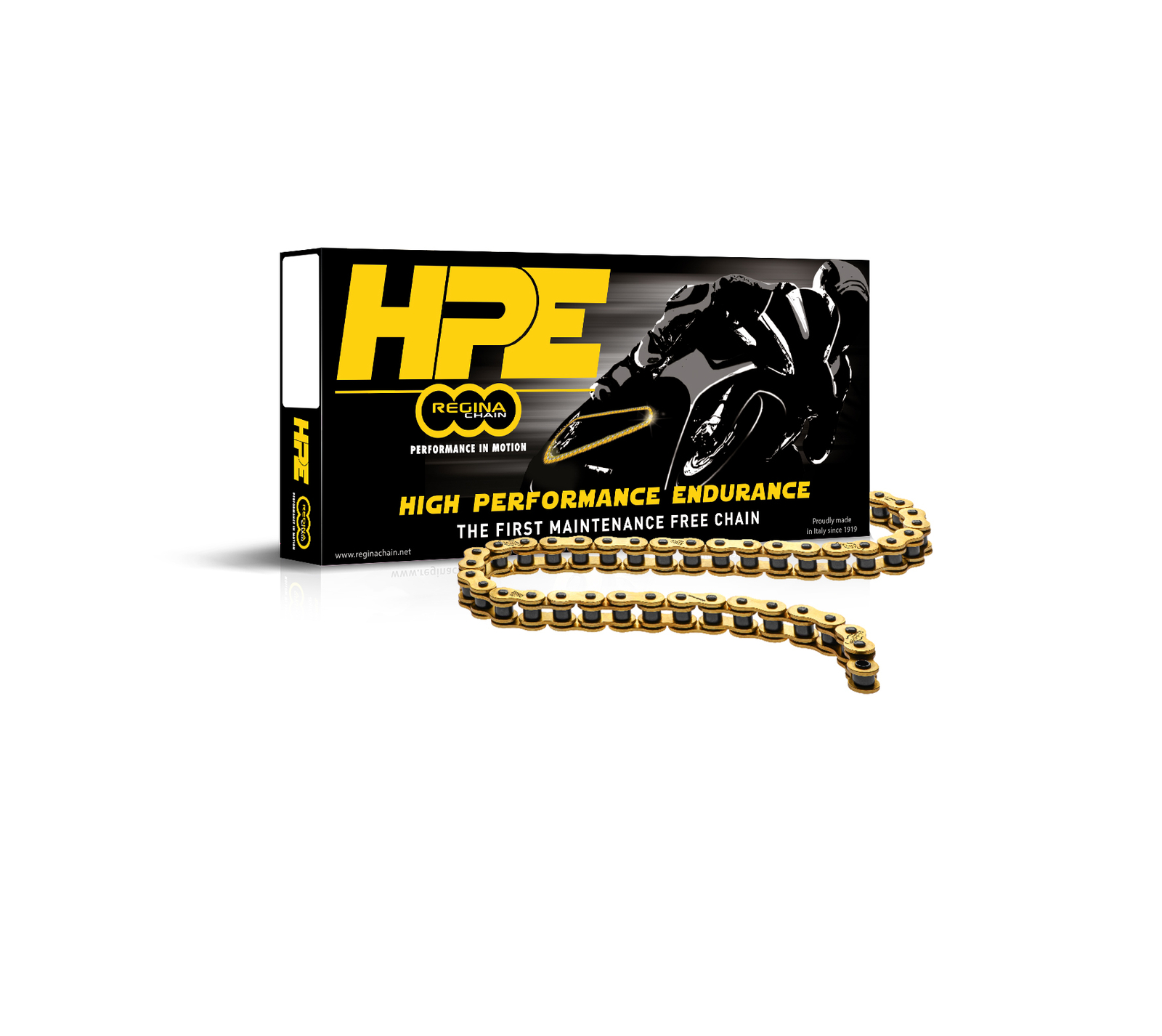 Chaine Regina 525 HPE 112 maillons pour moto de route et trail