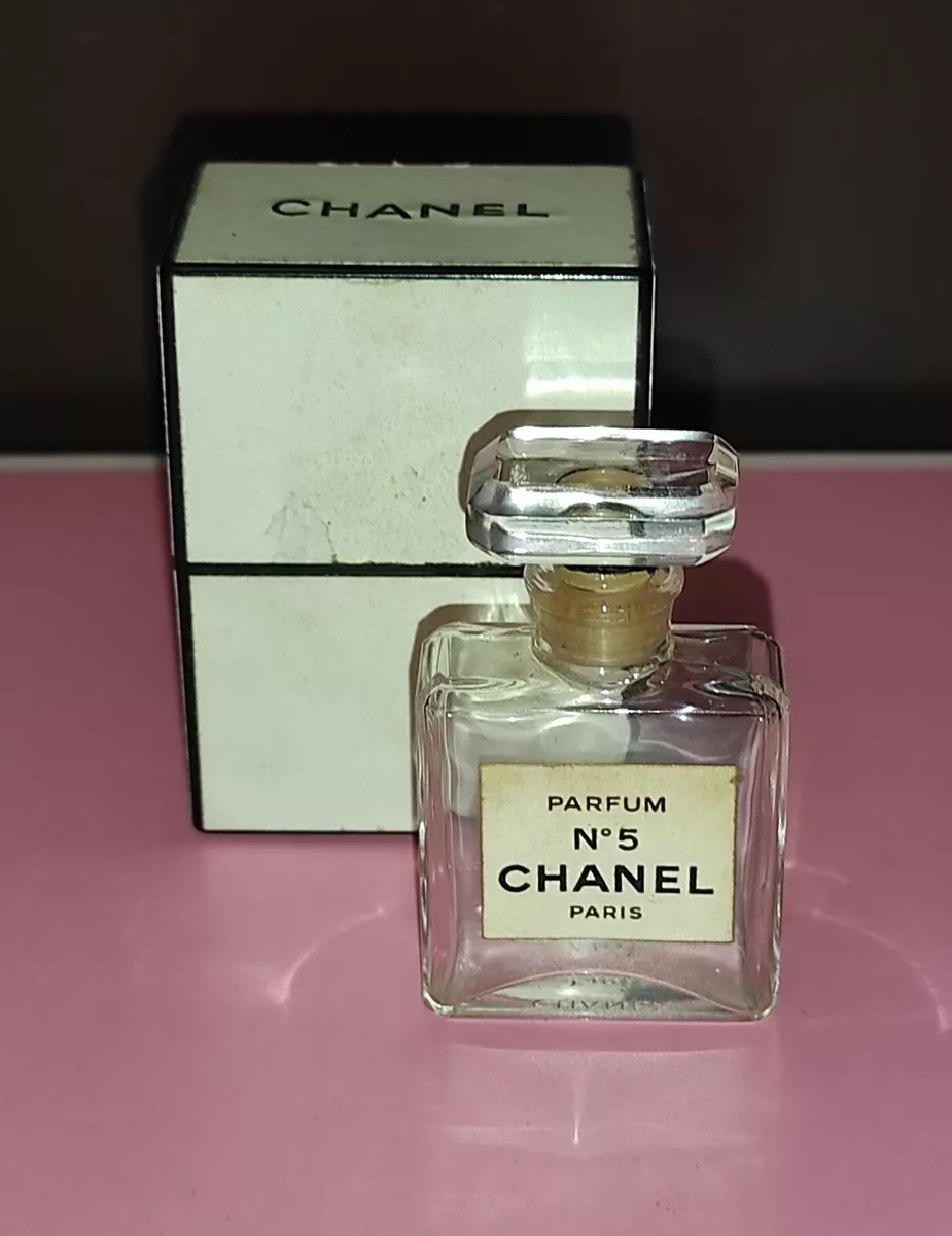 VINTAGE OLD RARE PERFUME BOTTLE FRAGRANCE CHANEL N° 5 WITH BOX 7.5 ML  MINIATURE