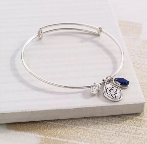 ❤️Silpada Sterling Silver Carpe Diem Bracelet B3211 Lapis Swarovski Charms NWT - Picture 1 of 1