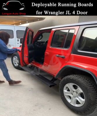 Fits 2018-2022 Jeep Wrangler JL 4 Door Fold Out Side Step Running Board 
