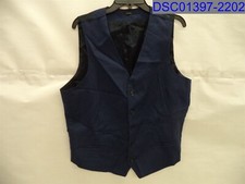 Broken Button: Mens Large Blue Suit Vest