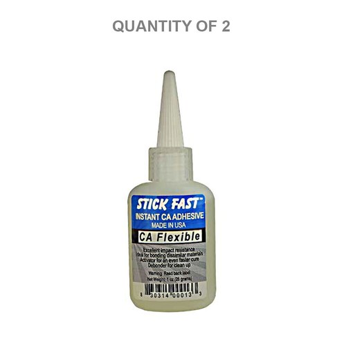 Stick Fast Clear Flexible CA Glue, 1 oz. 2-Pack 013