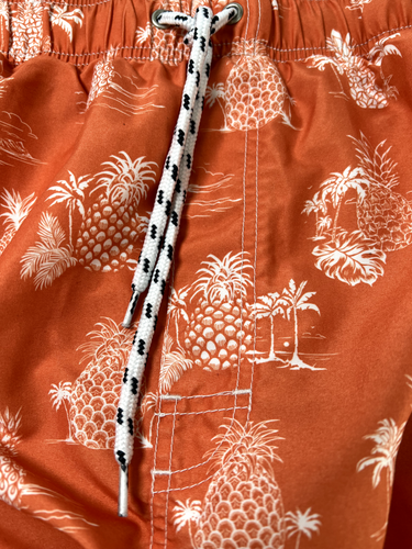Croft & Barrow para hombre talla XL baúl naranja red forrada 4 bolsillos piñas hawaianas - Imagen 9 de 20
