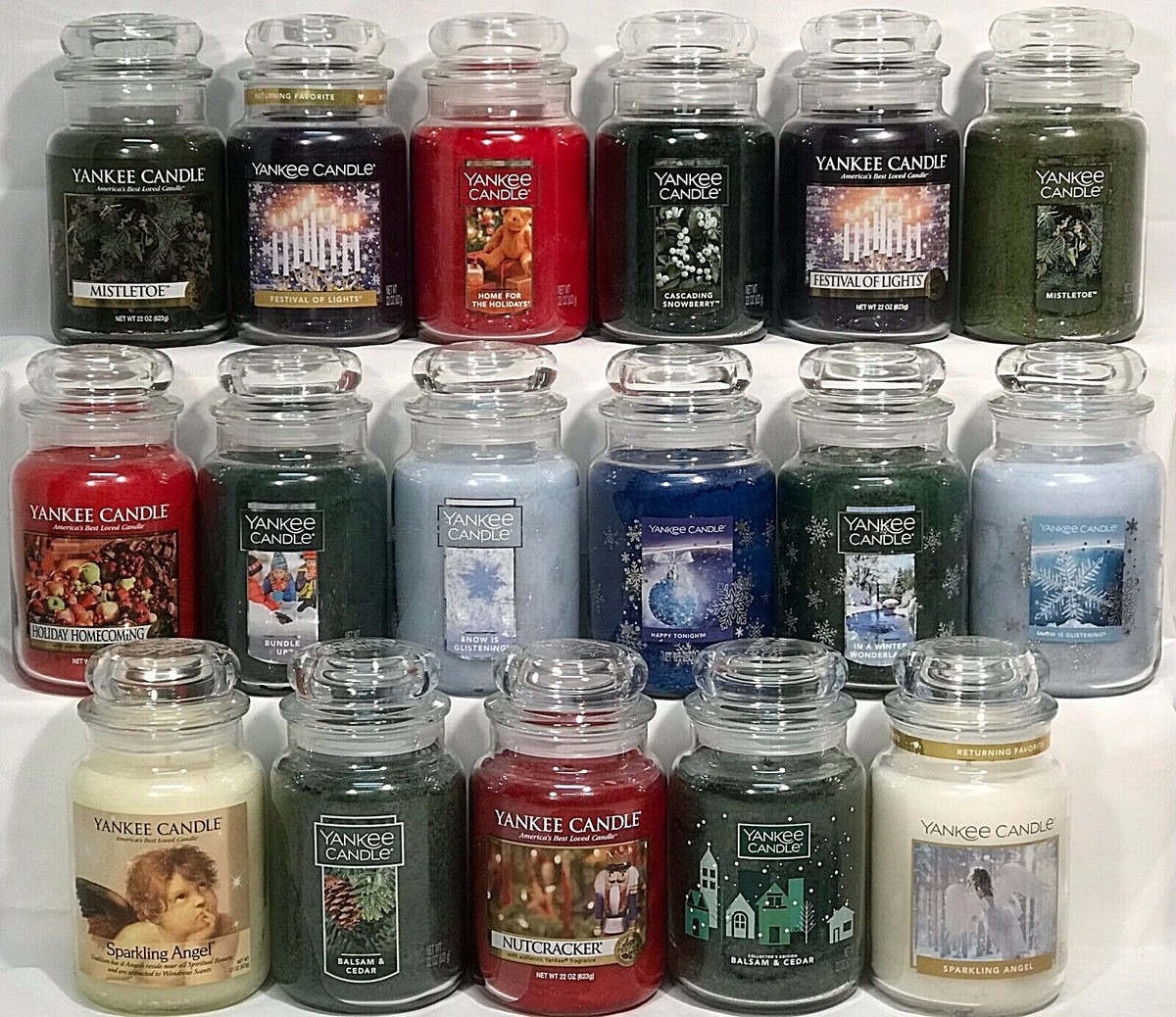 RARE Yankee Candle HOLIDAY 22oz LARGE JAR RETIRED WINTER SCENTS VHTF OOP *U  PICK