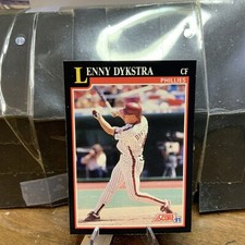 LENNY DYKSTRA 1991 SCORE BASEBALL CARD # 250