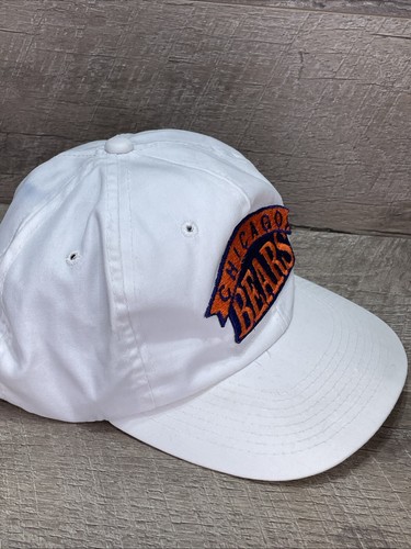 Vintage 90s NFL Chicago Bears Logo White Snapback Cap Hat - Read Description - Picture 5 of 19