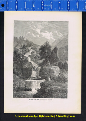 White Mountains, Silver Cascade,  Crawford's Notch - 1883 Page of History