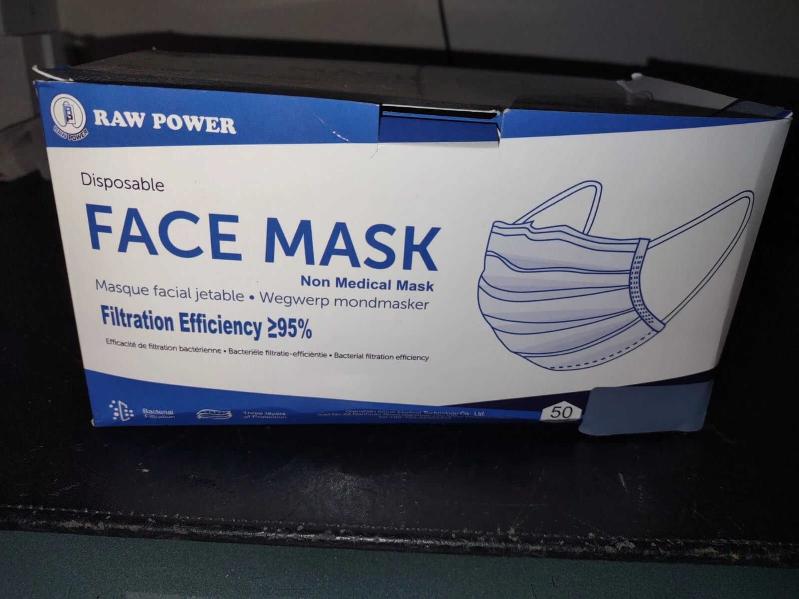 500pcs Blue 3-Ply Disposable Face Masks Respirator Bulk Savings USA Seller