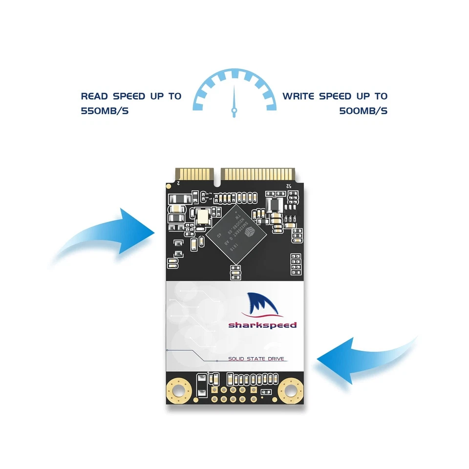 SSD mSATA 2TB SHARKSPEED Plus Internal Mini SATA SSD Drive 3D NAND Solid Stat... - Image 2 of 4
