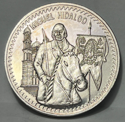 メキシコ 500anos 銀メダル 2オンス Rare Vintage MIGUEL HIDALGO 2