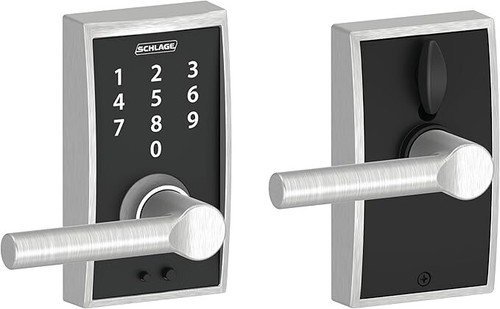 Schlage Touch™ FE695 Century Lock with Broadway Lever, Satin Chrome - Picture 3 of 5