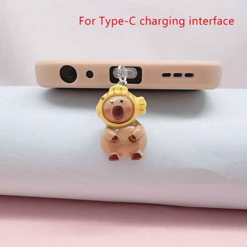 Cartoon Cute Capibala Phone Dust Stopper For IPhone Type-C Micro Interface Decor - Zdjęcie 8 z 27
