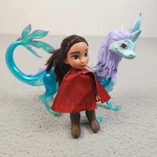 Lot of 2 Disney Raya & the Last Dragon Petite Raya Doll & Sisu Light Up Birthday