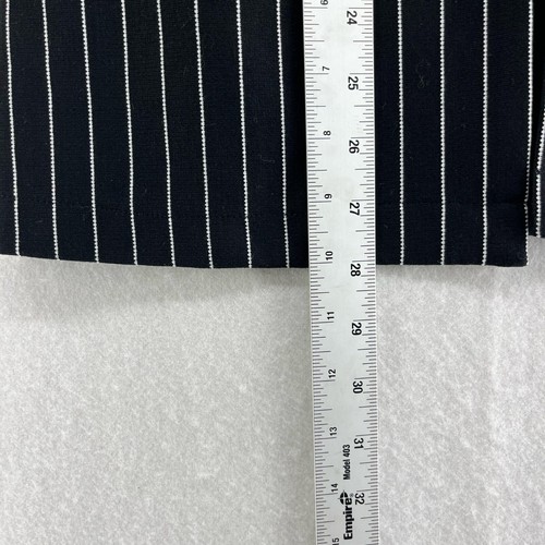 Divided by H&M Jacket Womens XS Black Striped Open Front Pockets Notched Lapel - Picture 4 of 11