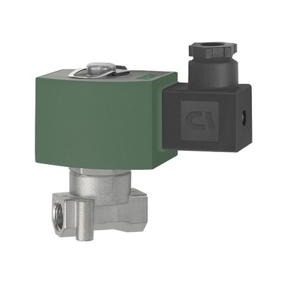 Riegler 102975 2/2-Way sol. Valve,AISI 304,NBR,NC, Dir. op.,24 V DC,G 1/4