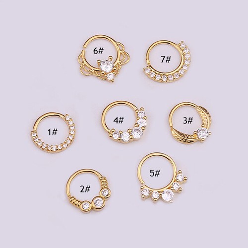 1Pc Surgical Steel Nose Ring Hoop Septum Piercing Cartilage Earrings Jewelry ↕ - Picture 15 of 20