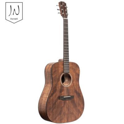 J.N Guitars Dovern Series Solid Mahogany Dreadnought Acoustic Guitar Natural