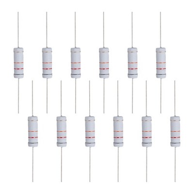 12 Pcs 82K ohm Resistor 5 Watt Metal Film Fixed Resistor for Breadboard