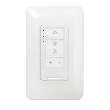 Dimmer Switch & Ceiling Fan Remote Control, 4-Speed Wall Switch, 2 in 1 Light on