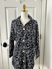 Lauren Ralph Lauren Floral Nightgown Cotton Sleepwear Navy White