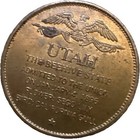 Utah “The Beehive State” Admission Jan 4, 1896 Bronze Medal Token — photo 2
