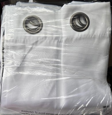 NIOP Sun Zero Lichtenberg Blackout Curtains 1 Panel Pair 104'' x 84'' White