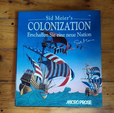 Sid Meier's Colonization Amiga OVP Big Box MicroProse 1994 Deutsche Version...