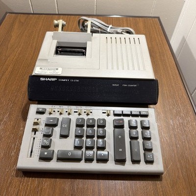 Vintage Sharp Compet CS-1780 Digit Electronic Receipt Printing Calculator Tested