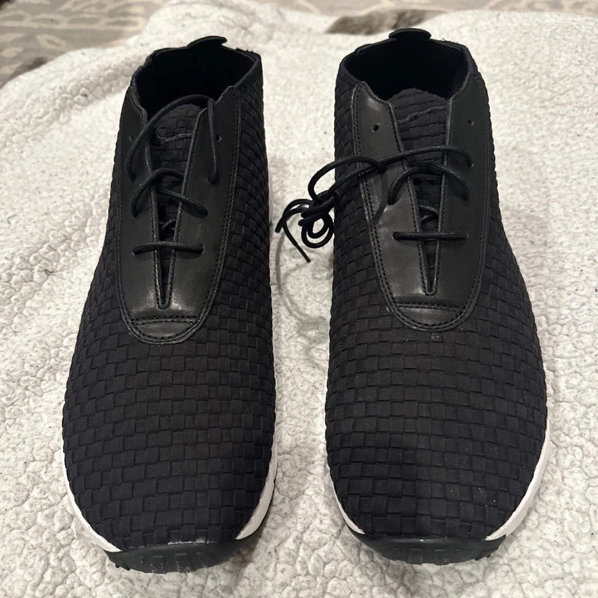 Nike Air Footscape Desert Chukka Black Teal Woven Black Mens  sz 7 Nike Air Footscape Desert Chukka Blue for Sale  main image 3