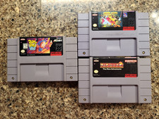 Nintendo SNES Game Lot of 3 Pac Man 2, Mickey Mania, Porky Pigs Haunted working