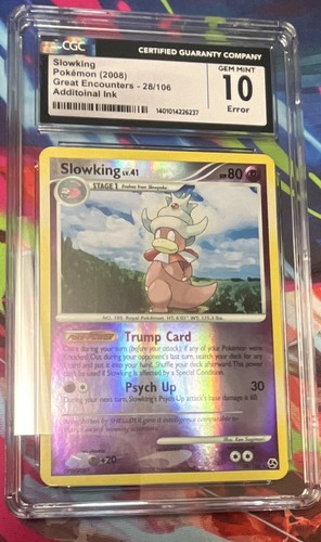 Pokémon TCG Slowking Great Encounters 28/106 Holo Rare English 2008 CGC 10.