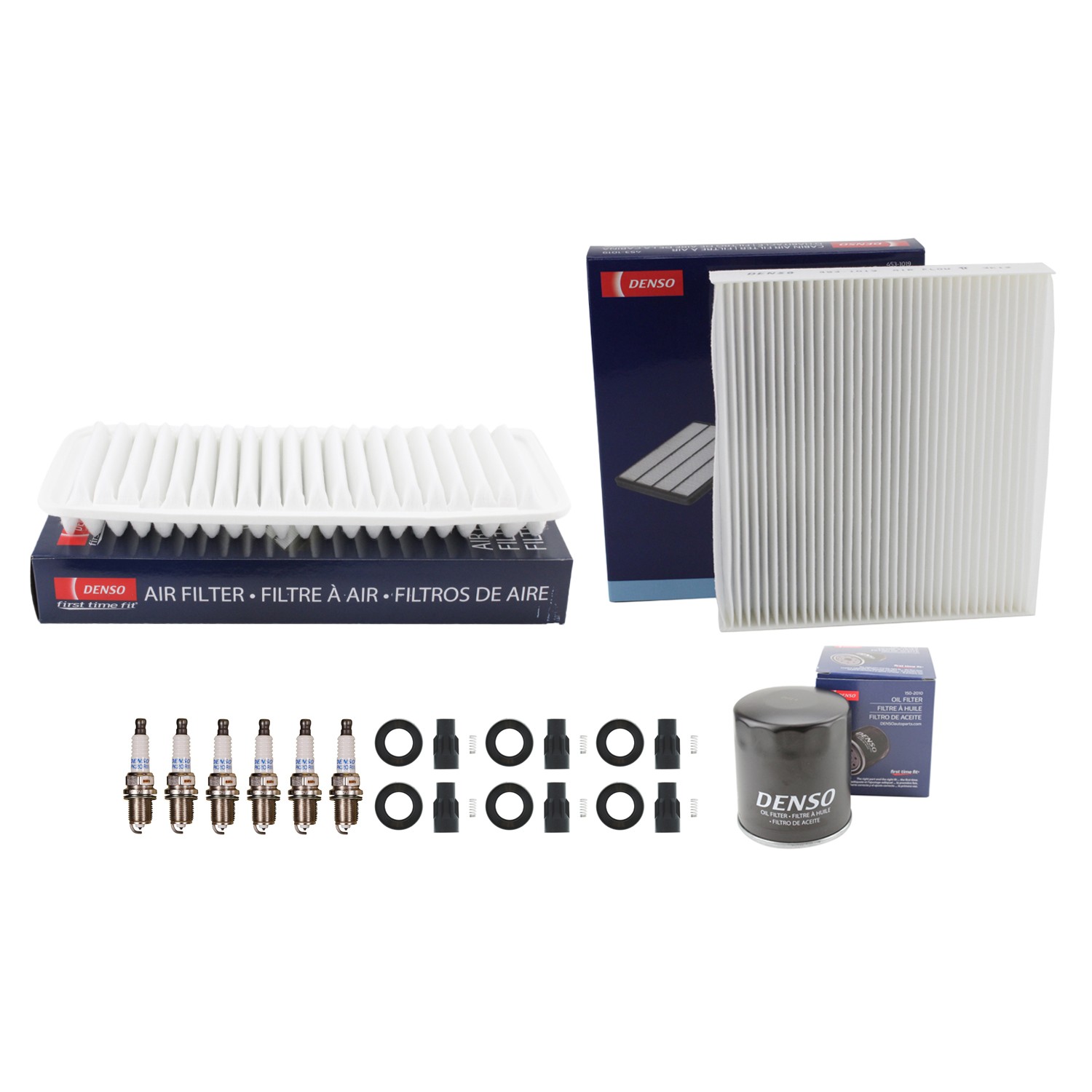 Denso Tune Up Kit 6 Spark Plugs  Boots Kit for Highlander 3.3L V6 Auto 3MZ-FE